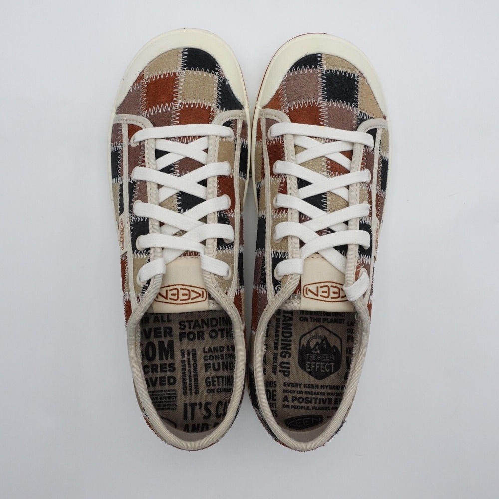 Keen Women's Plaid Low-Top Sneakers in Black, Tan, Rust - Picture 5 of 6
